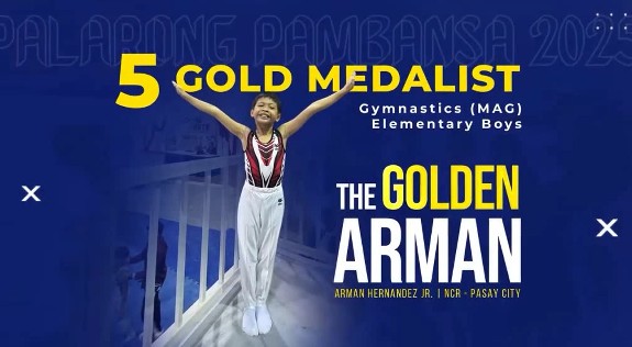 Pasay prodigy strikes 5 gold in 2025 Palaro Gymnastics